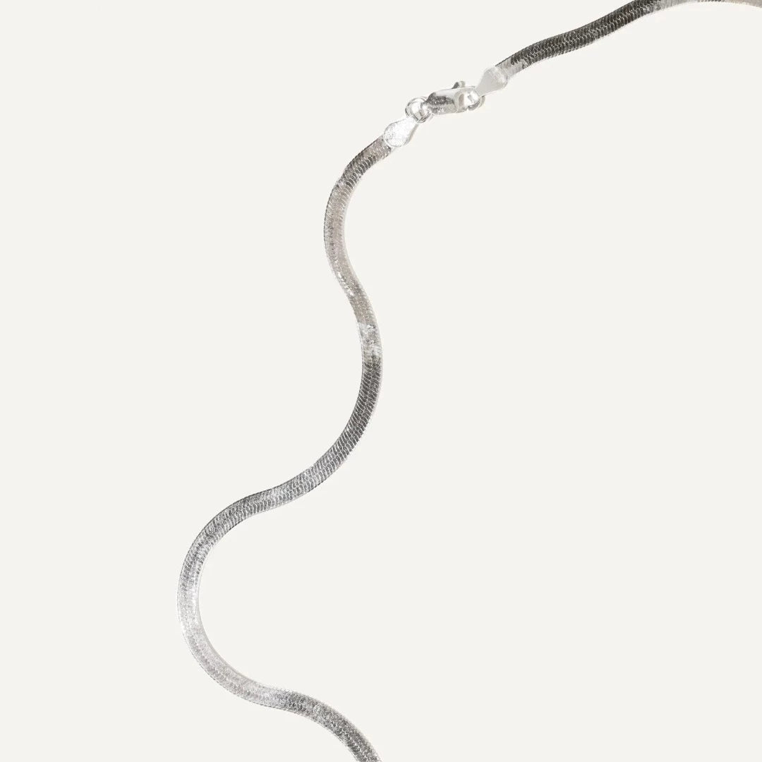 Flo Herringbone Chain, Sterling Silver