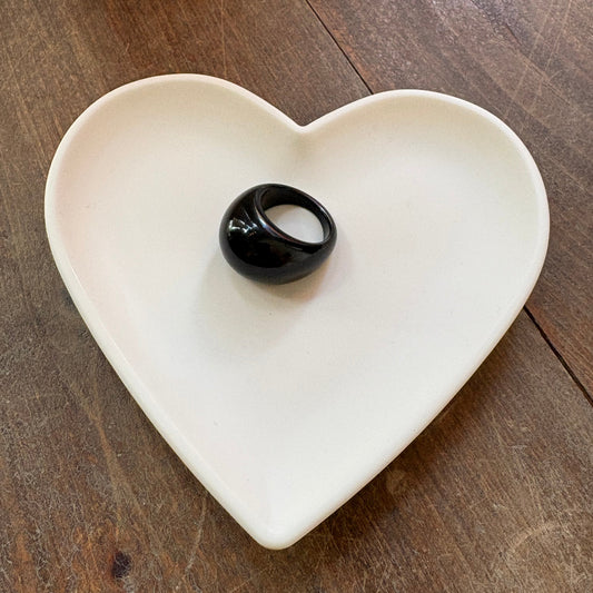 Modern Fable, Chunky Acrylic Ring, Black