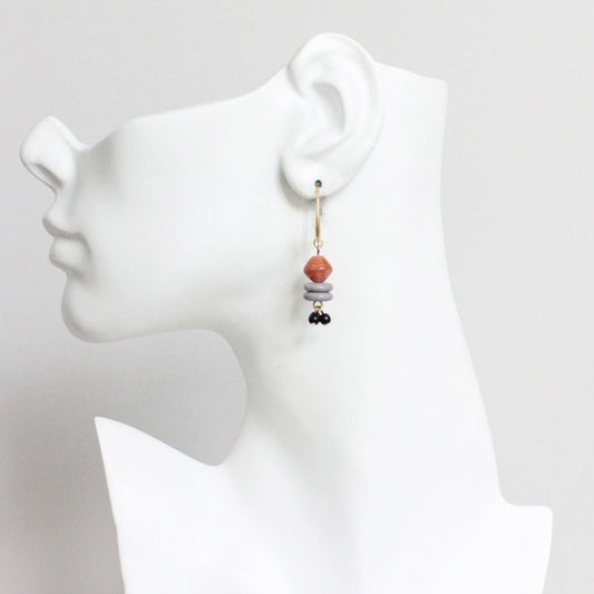 David Aubrey Jewelry, LEXE11 Vintage Caramel Glass Cluster Earrings