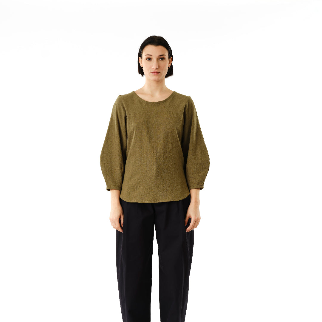 Jennifer Glasgow, Serene Blouse, Olive