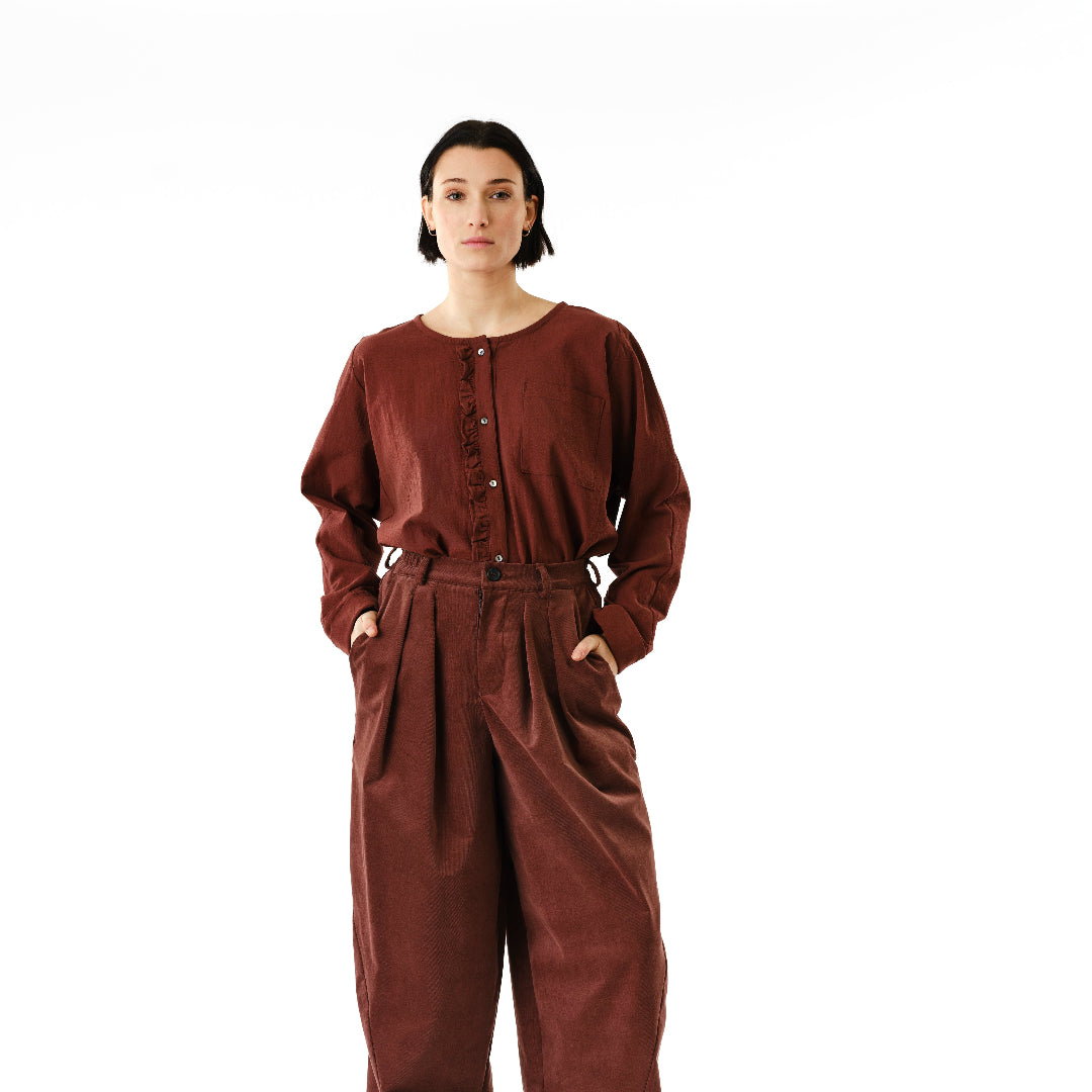 Jennifer Glasgow, Naledi Blouse, Brown