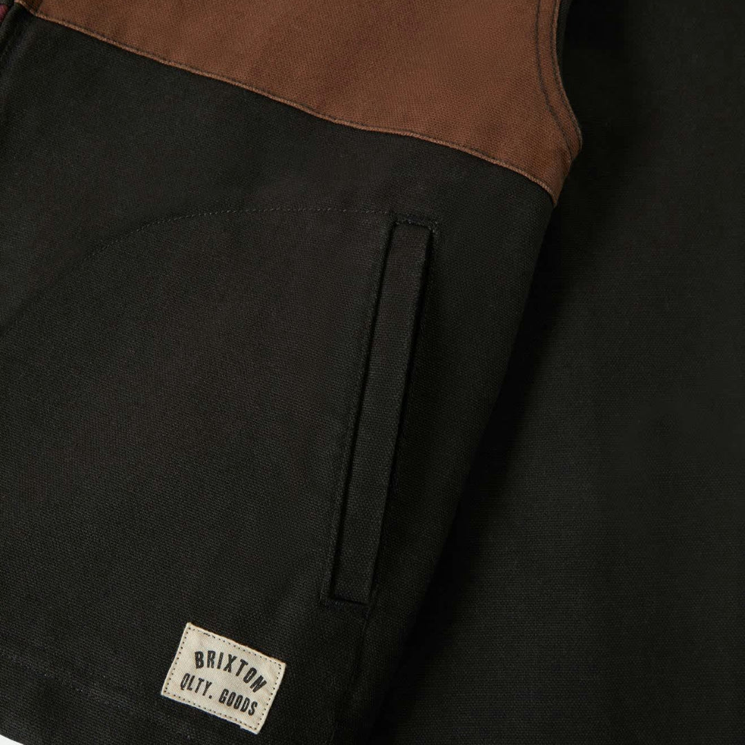 Brixton, Mechanics W Garage Zip Jacket, Port/Black/Pinecone Brown