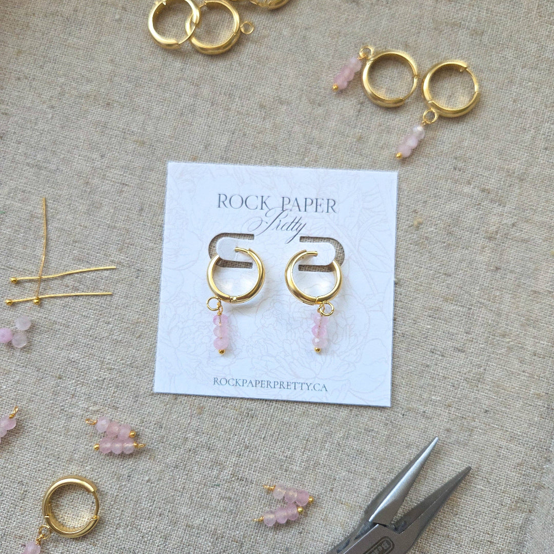 Rock Paper Pretty Jewelry, Rosé all day Earrings