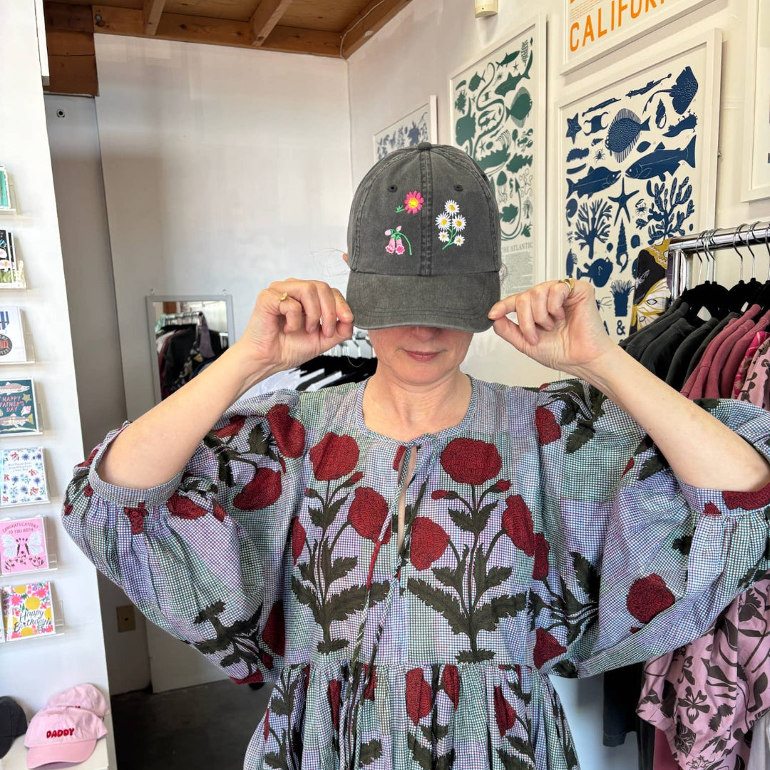Banquet Workshop, Wild Flower Embroidered Baseball Cap