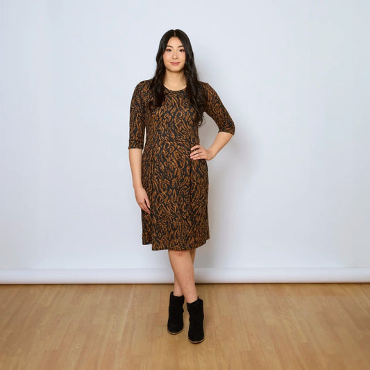 Tangente, Meadow Dress, Rust Print
