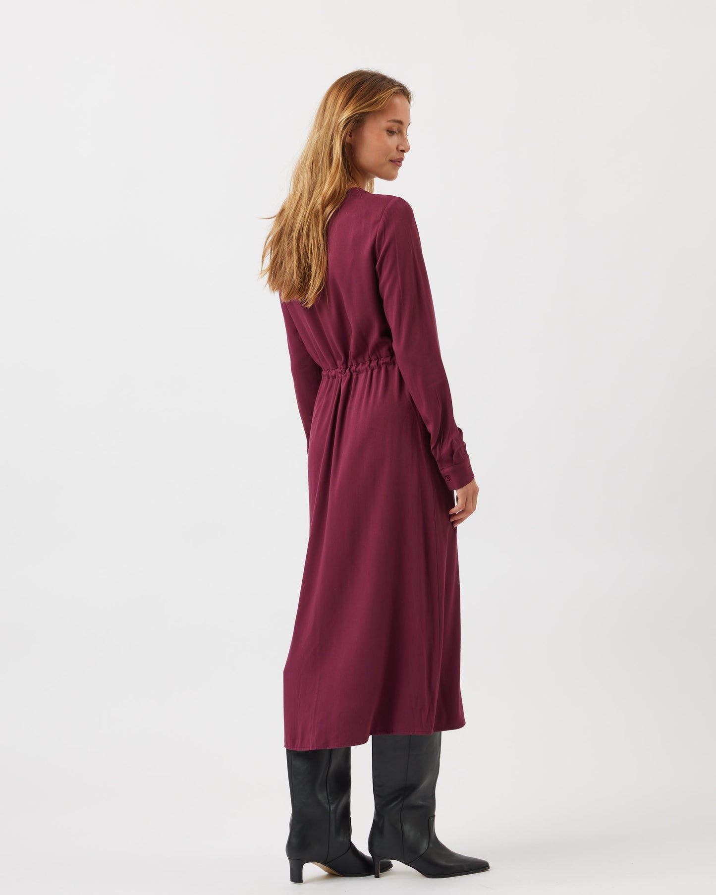 Minimum, Niola Midi Dress, Burgundy