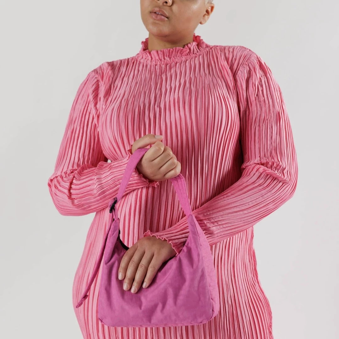 Mini Nylon Shoulder Bag - Extra Pink