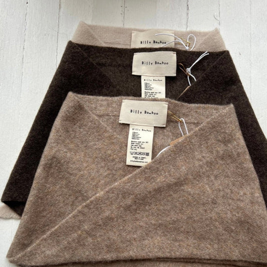 Billy Bamboo, Fuzzy Wool Cravat Scarf, Oatmeal