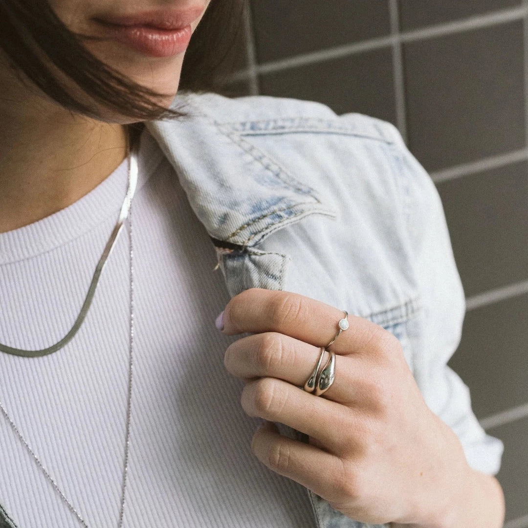 Flo Herringbone Chain, Sterling Silver