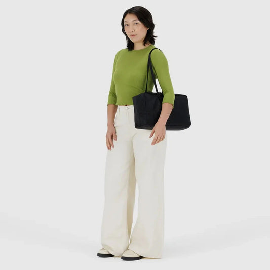 Baggu, Medium Nylon Bowler Bag, Black