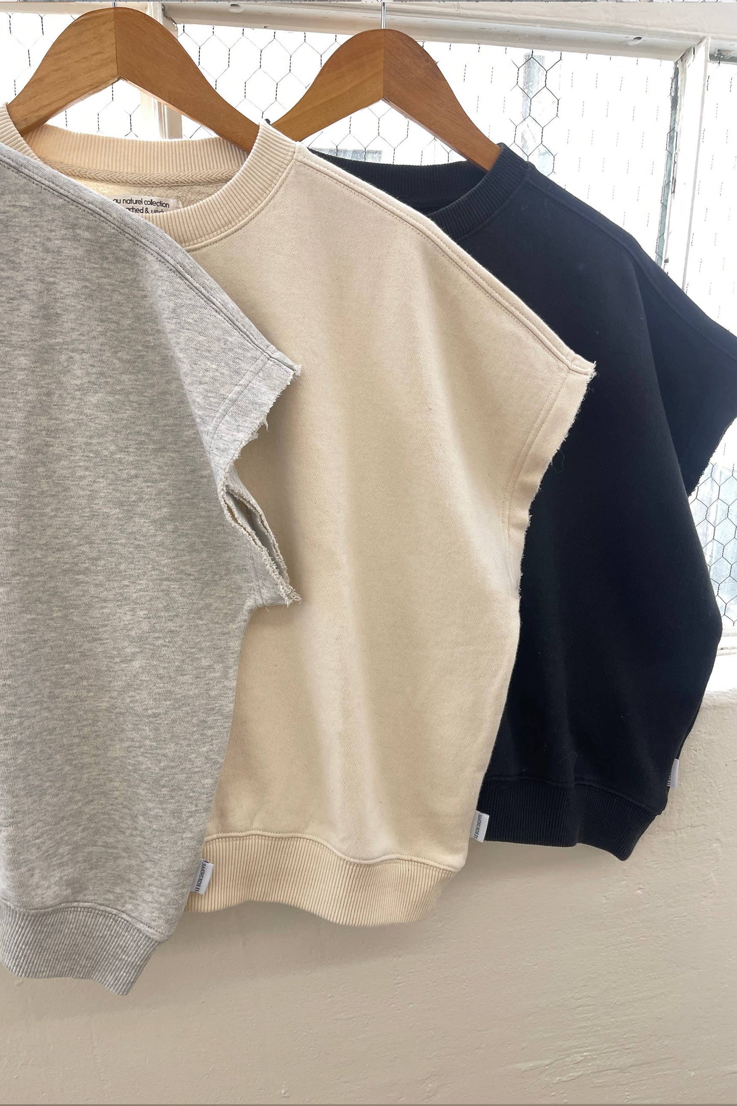 French Terry Sophie Top, Black