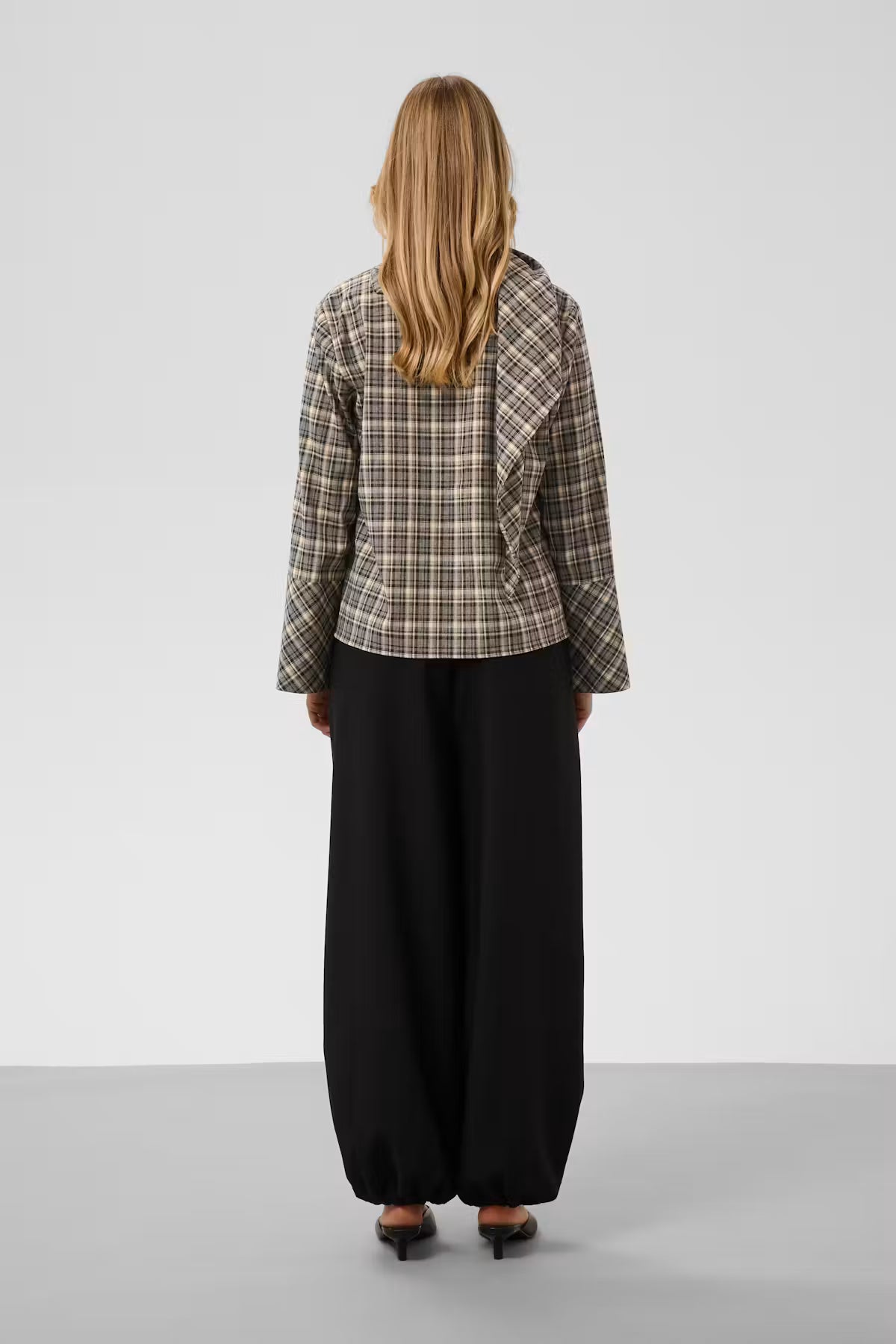 Soaked, Shiba Blouse, Black and Cream Check