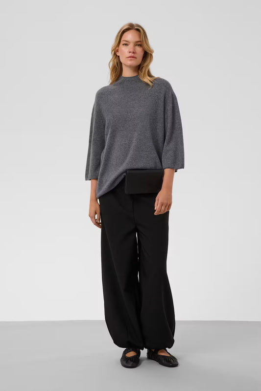 Soaked, Sida Pullover, 100% Wool, Grey Melange