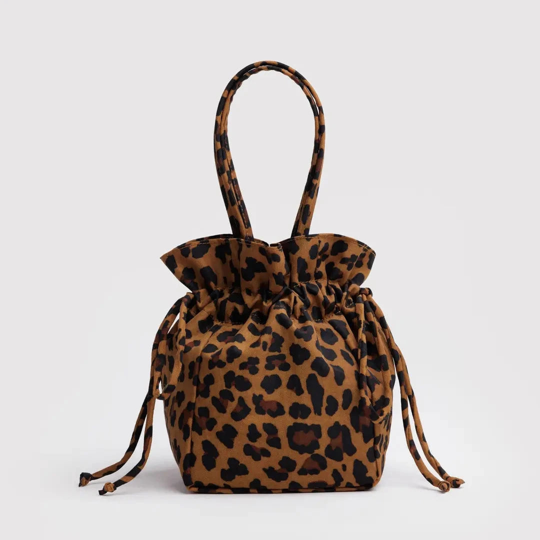 Baggu, Nylon Drawstring Bag, Leopard