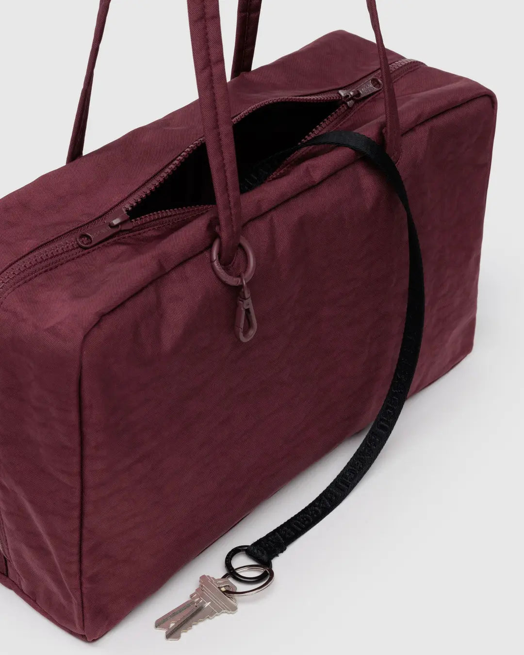 Baggu, Medium Nylon Bowler Bag, Mahogany