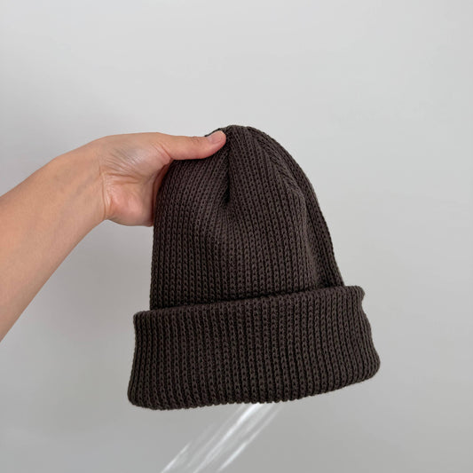 Billy Bamboo, Italian Merino Wool Short Beanie, Chocolate