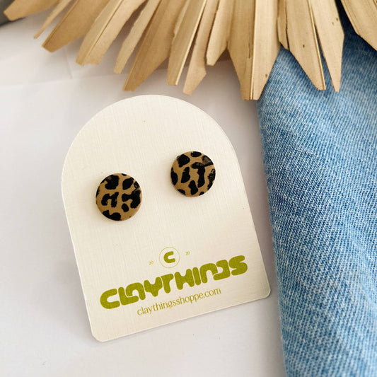 ClayThings Shoppe, Leopard Print Studs