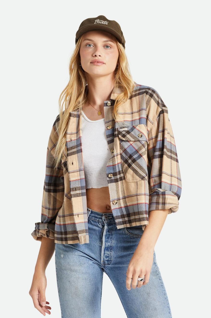Bowery W L/S Flannel, Sesame/Flint Blue
