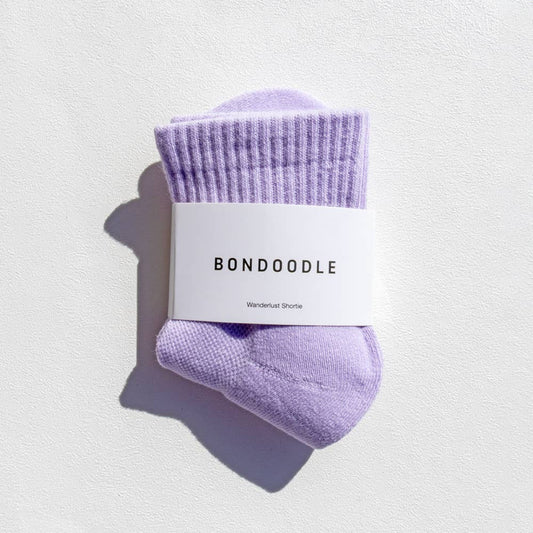 Bondoodle, Ribbed Combed Cotton Sport Short Socks, Lilac