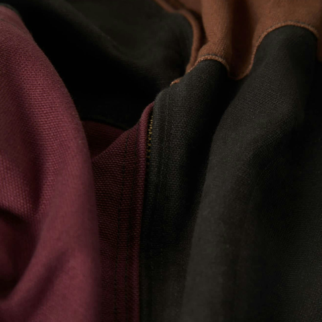 Brixton, Mechanics W Garage Zip Jacket, Port/Black/Pinecone Brown