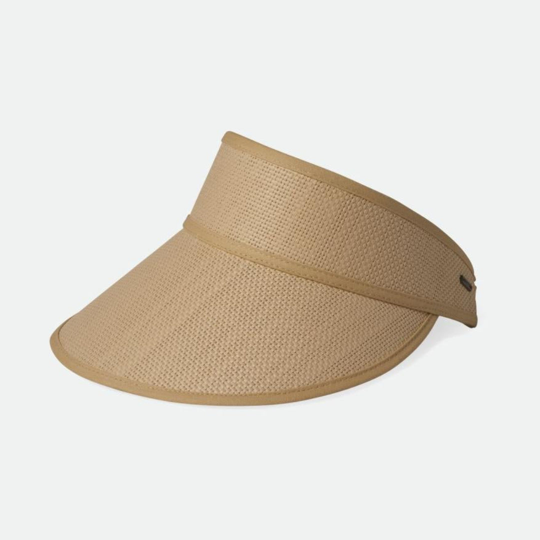Brixton, Newport Straw Visor, Black/Natural
