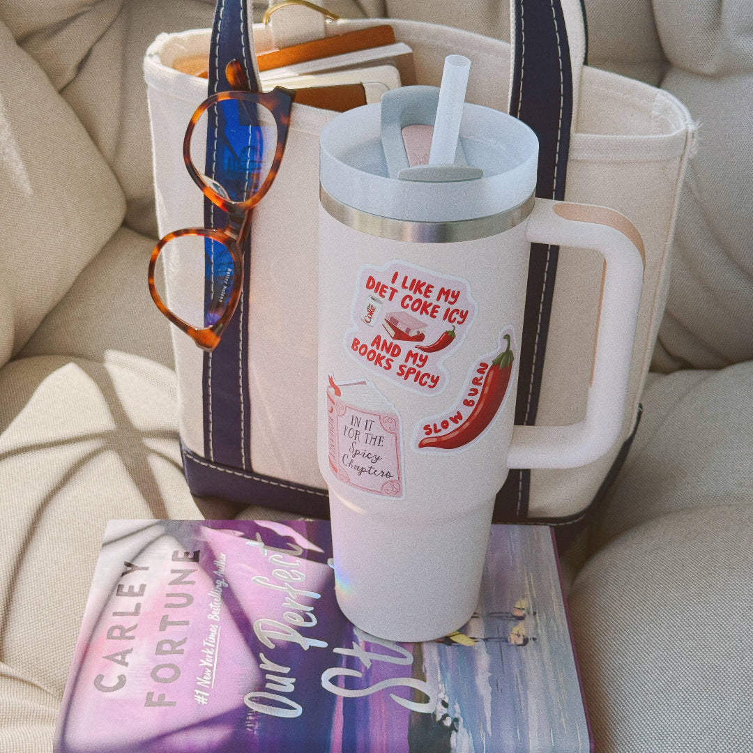 Diet Cola Icy Books Spicy, Vinyl Sticker