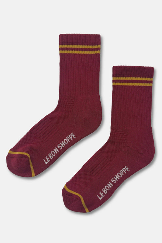 Le Bon Shoppe, Boyfriend Socks, Cardinal