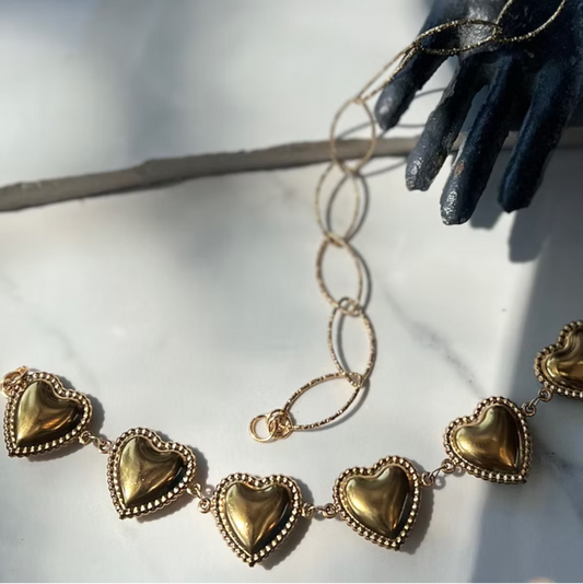 Frug, 14K Goldplate Heart Chain Bracelet FBJ23