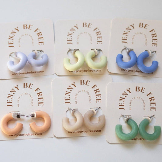 Chunky Clay Hoops
