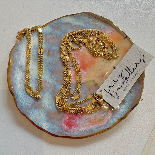 Frug, 14K Goldplate Double Chain Necklace or Bracelet FNJ30SET