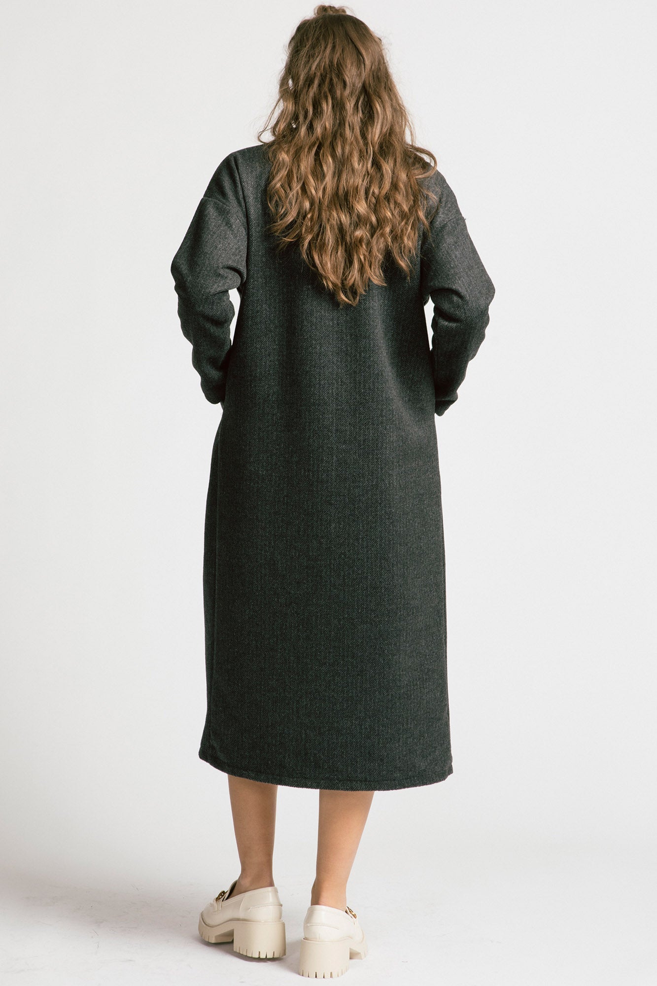 Allison Wonderland, Viscount Coat, Grey Twill Wool