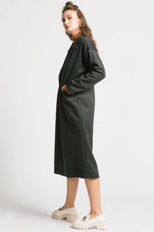 Allison Wonderland, Viscount Coat, Grey Twill Wool