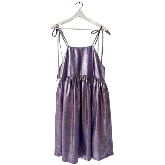 Eliza Faulkner, Amy Dress, Lilac Metallic