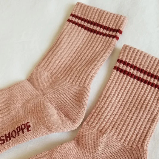 Le Bon Shoppe, Boyfriend Socks, Vintage Pink