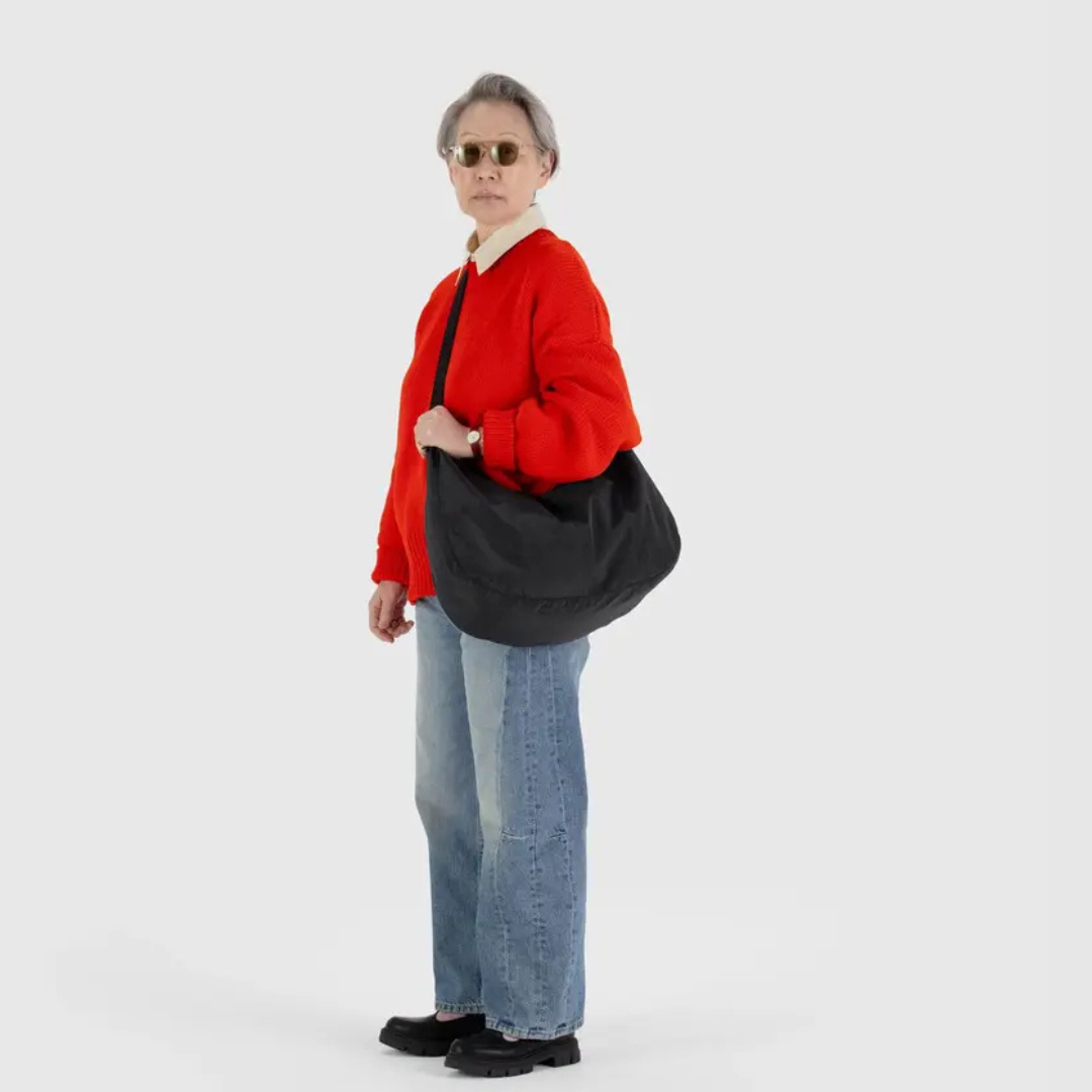 Baggu, Large Nylon Crescent Bag, Black