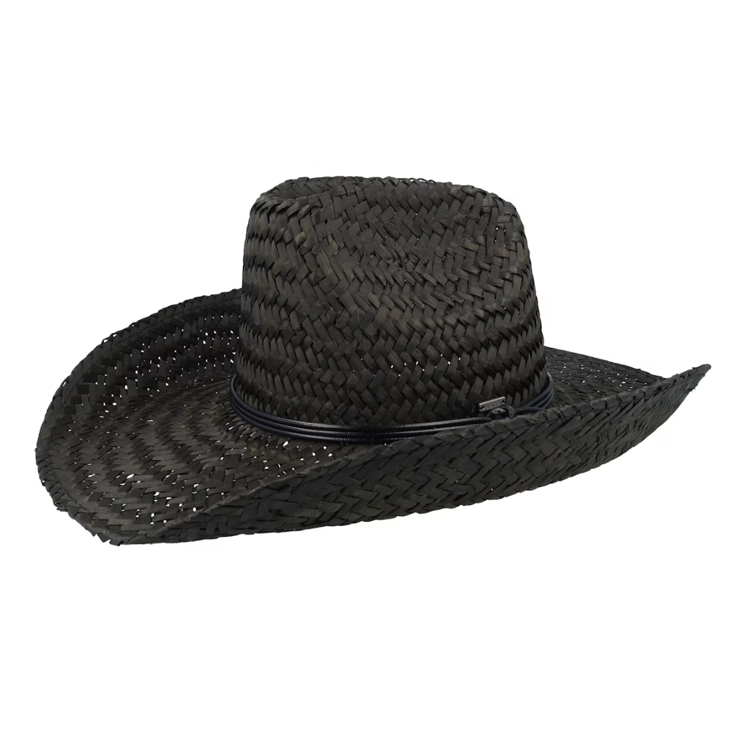Brixton, Houston II Straw Cowboy Hat, Black