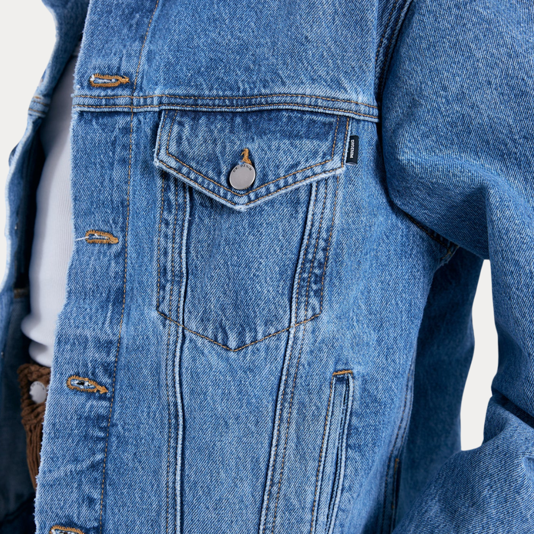 Dr. Denim, Joey Trucker Jacket, Stream Sky Retro