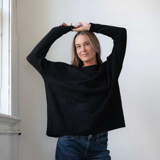 Chalet Crew Neck Sweater, Black