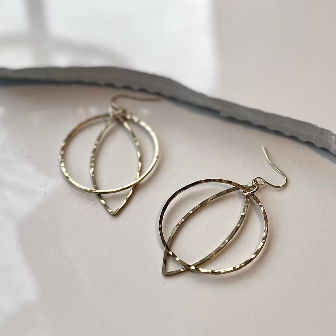 Frug, Hammered Brass Earrings FEJ25