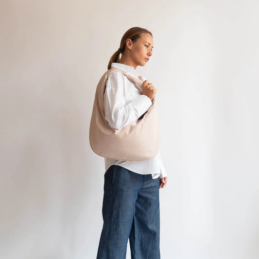 HVISK, Haze Matte Twill Tote Bag, Light Taupe