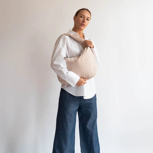 HVISK, Haze Matte Twill Tote Bag, Light Taupe