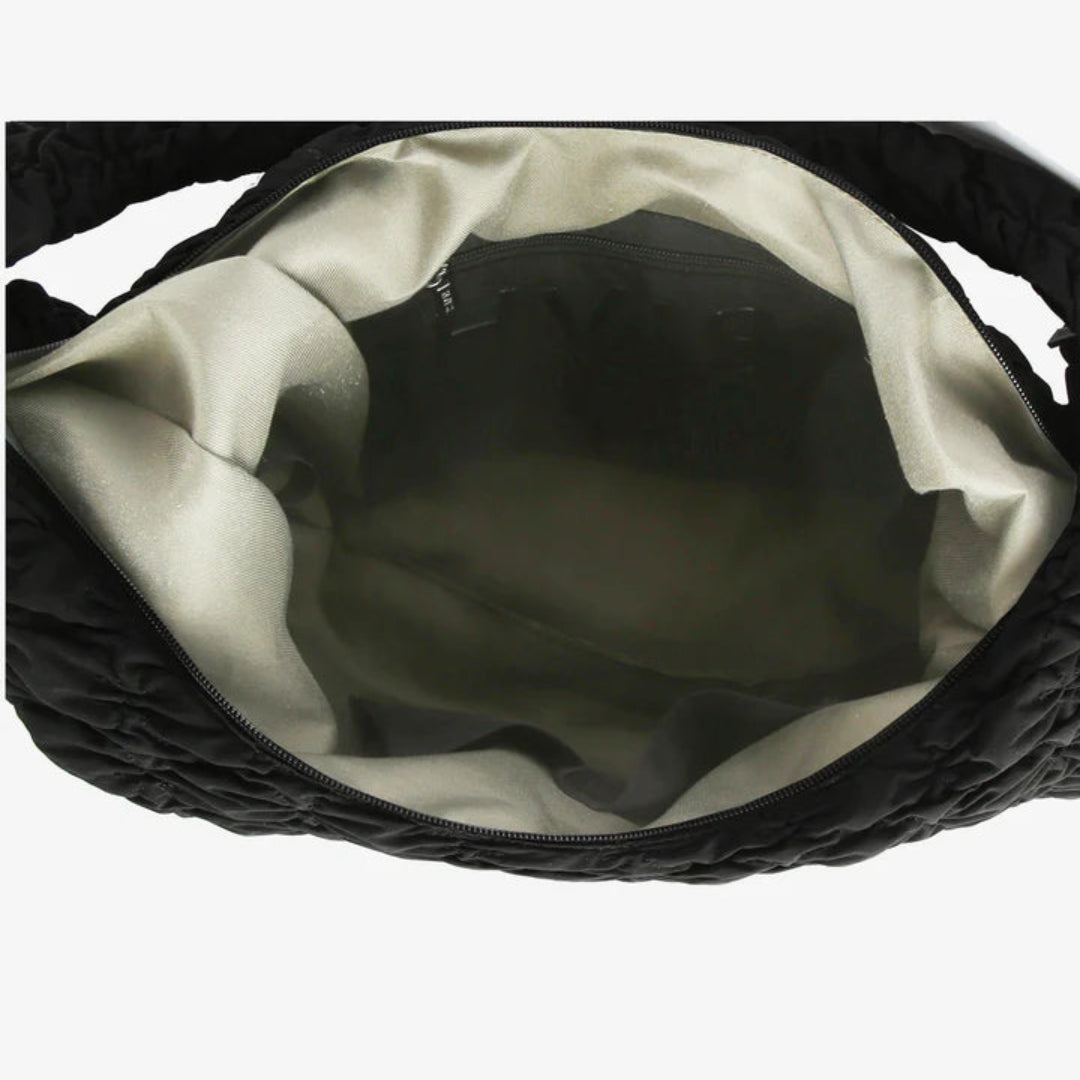HVISK, Haze Matte Twill Quilt Tote Bag, Black