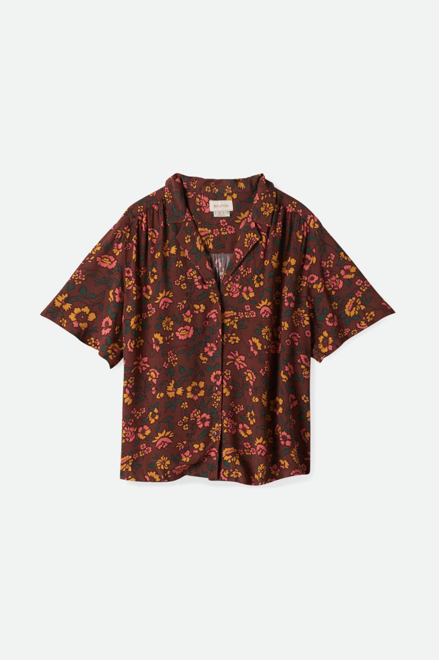 Beaufort S/S Woven Top - Rum Raisin