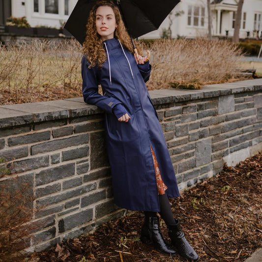 The Mernini Raincoat, Midnight Blue