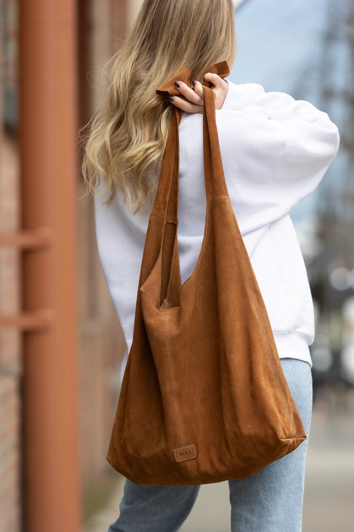 Risa, Knot Tote Suede Brown