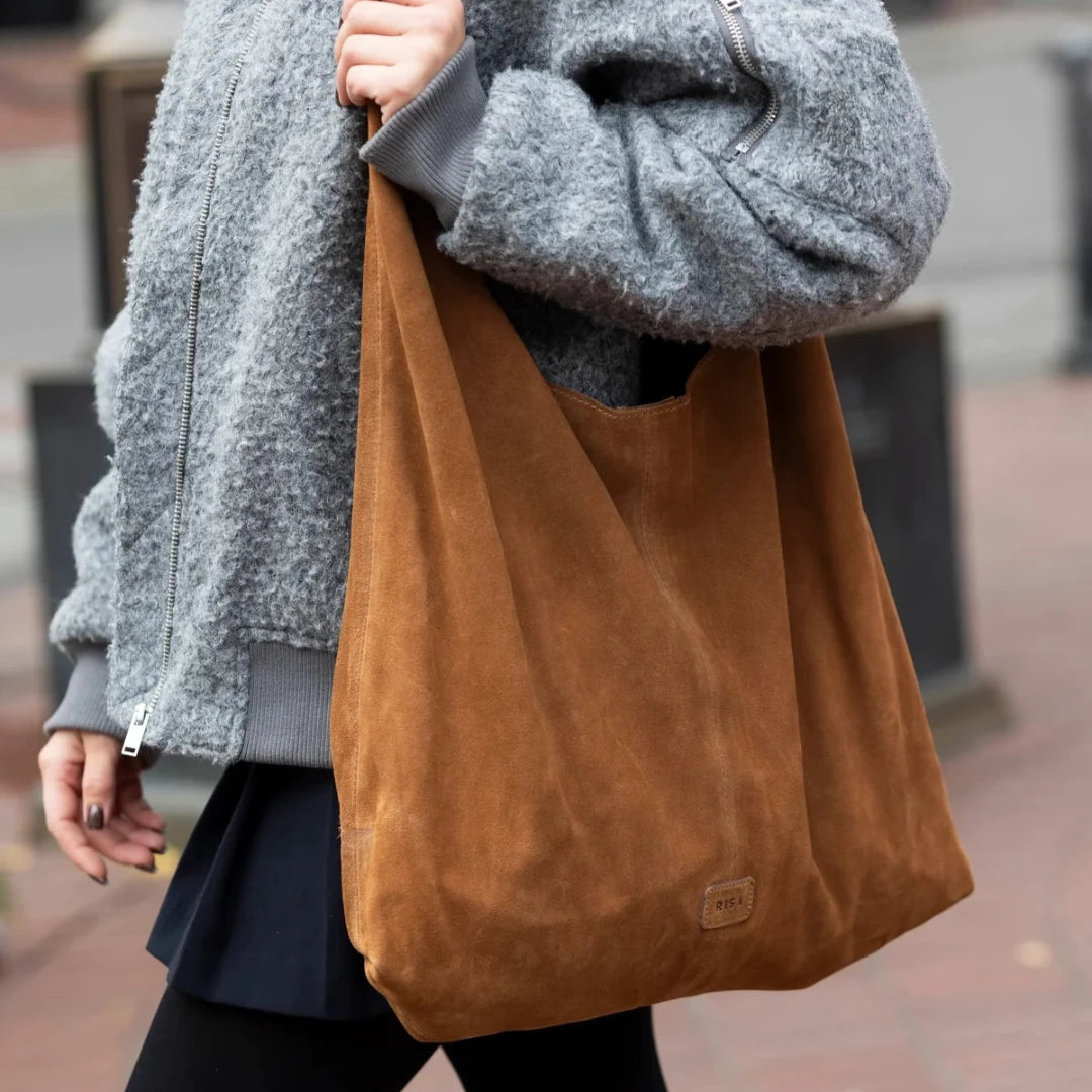 Risa, Knot Tote Suede Brown