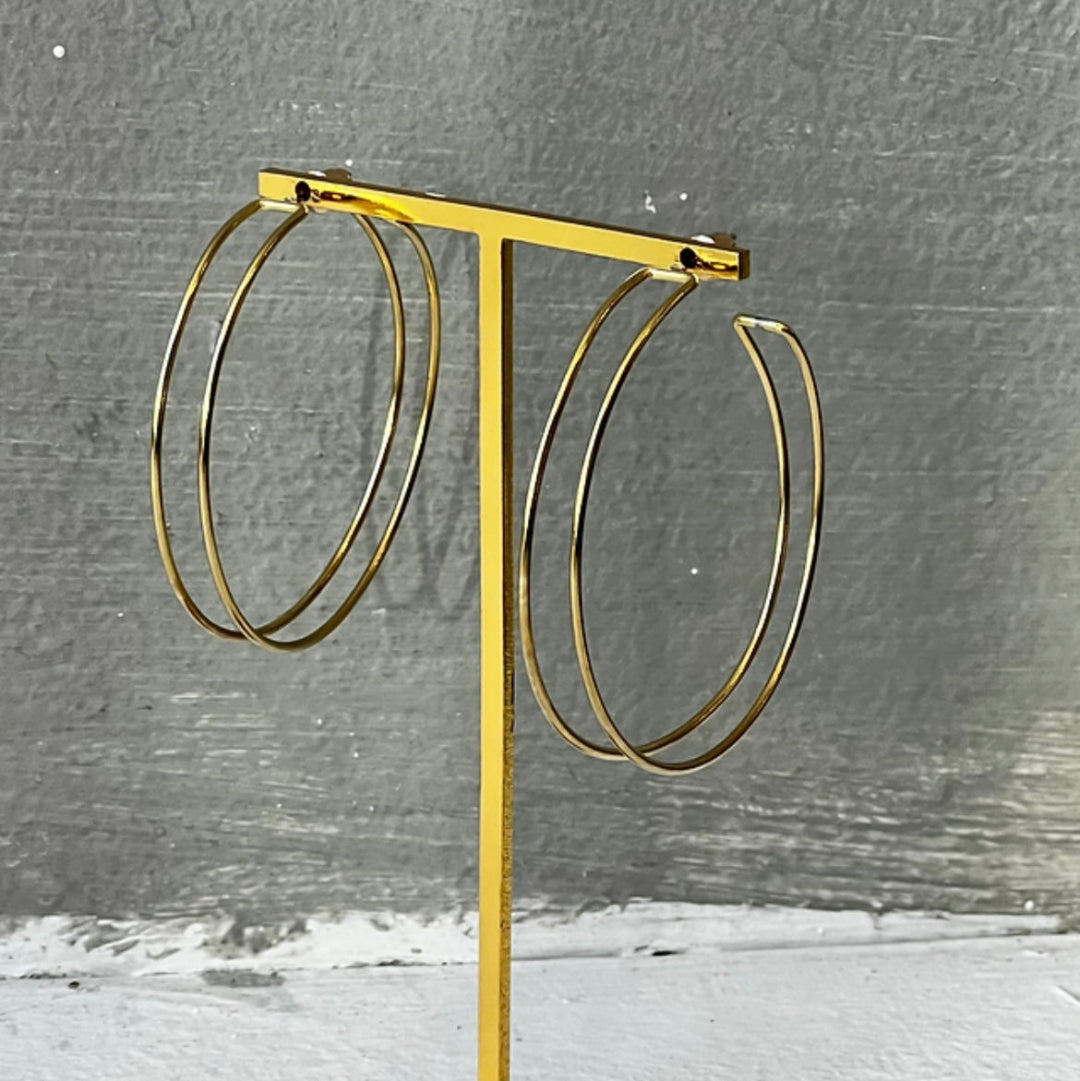Vintage Brass Hoops, 4 Styles