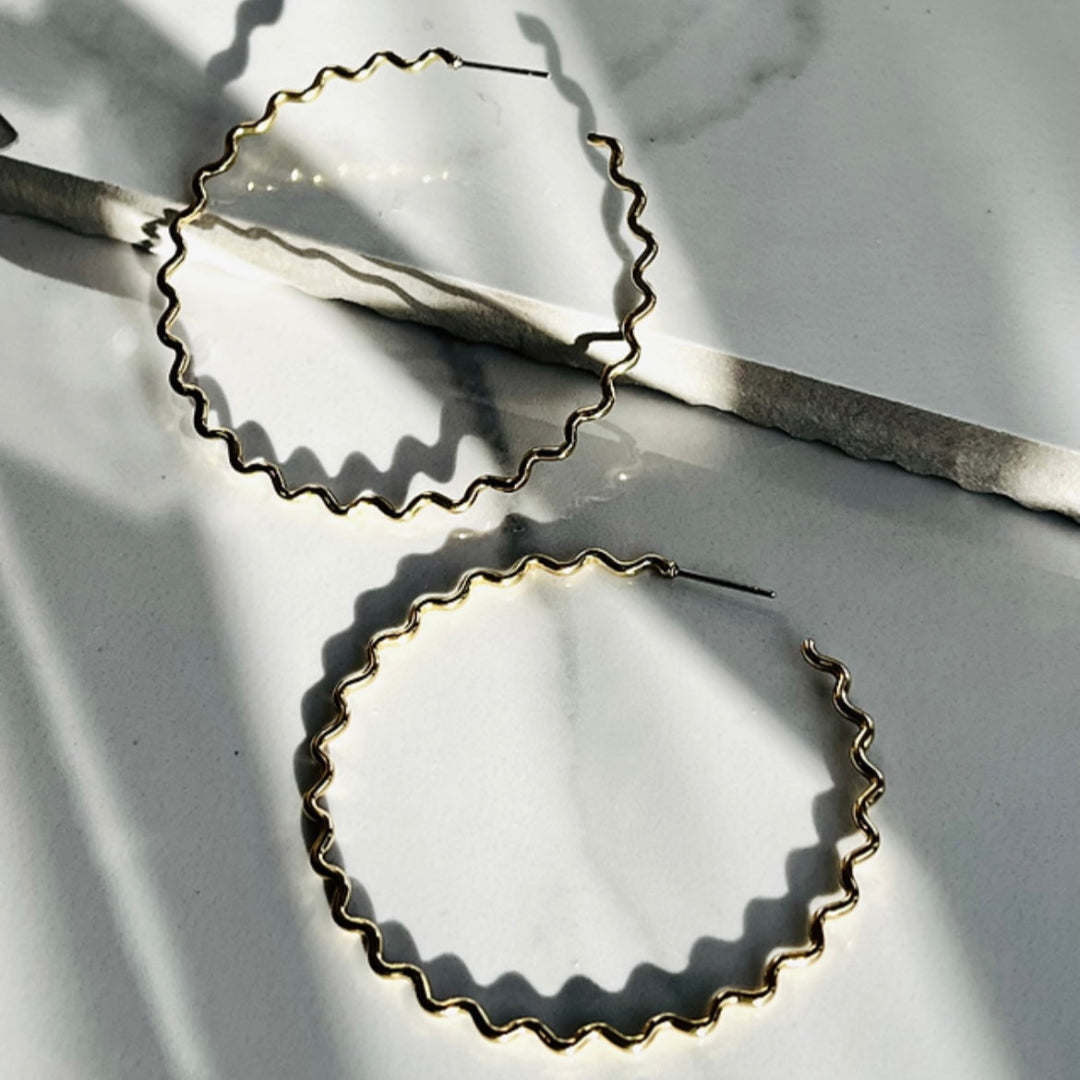 Vintage Brass Hoops, 4 Styles