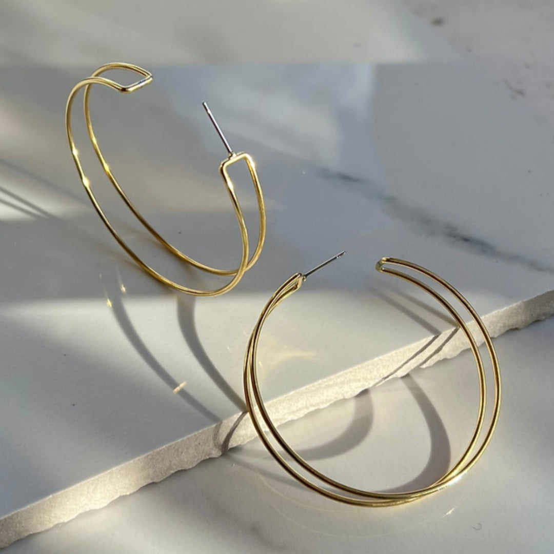 Vintage Brass Hoops, 4 Styles