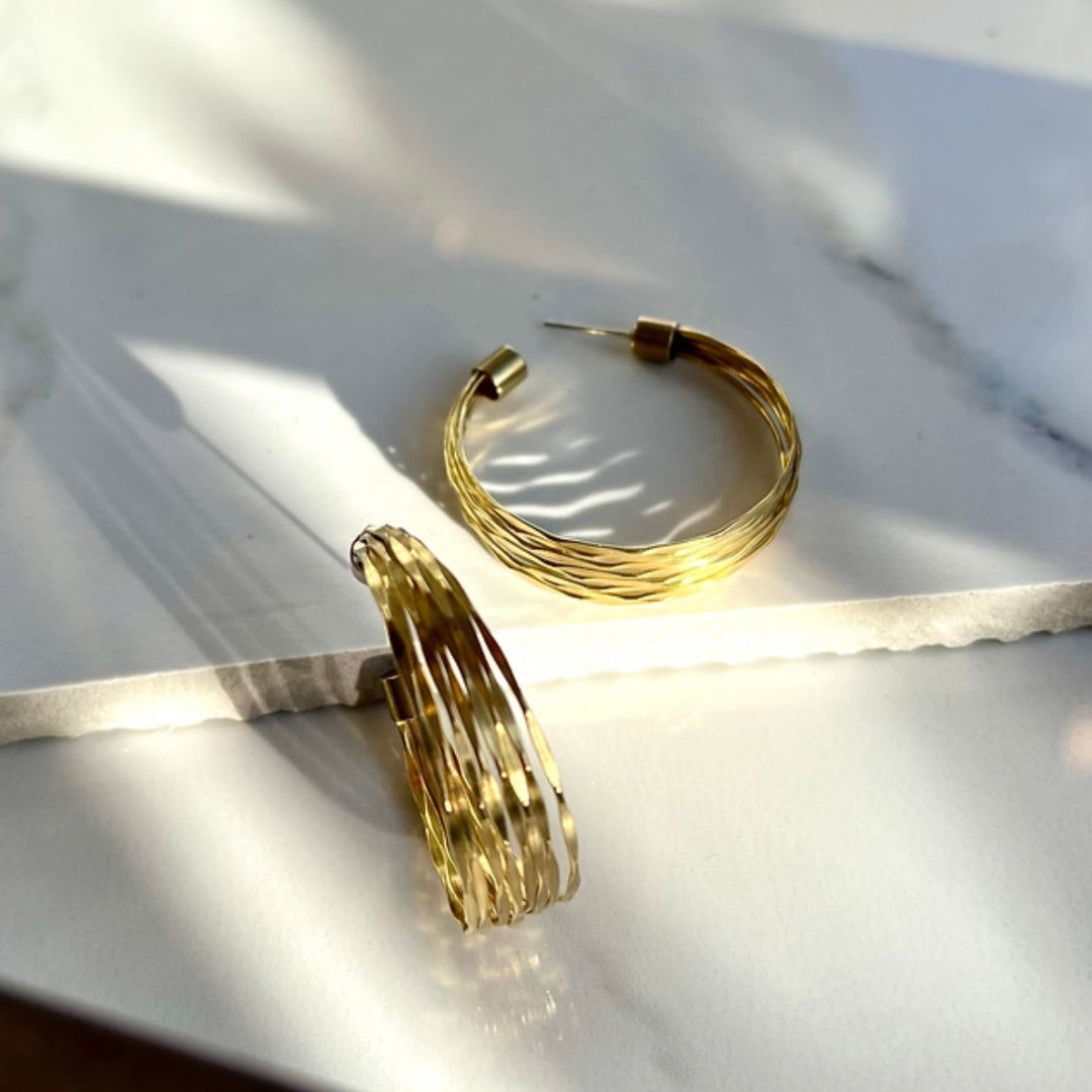 Vintage Brass Hoops, 4 Styles